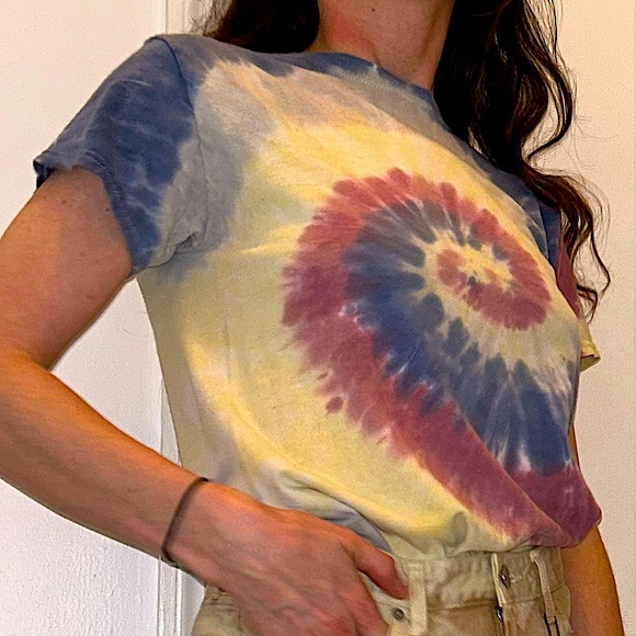 Vintage tie dye drip ladies oversized small beautifully made like a galaxy swirl - Picture 3 of 11